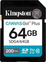 Kingston 64GB Canvas Go Plus Gen4 SDXC UHS-I C10 Memóriakártya