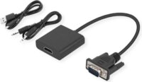 Value VGA+Audio apa - HDMI anya Átalakító Adapter - Fekete