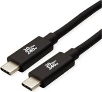 Roline USB-C apa - USB-C apa Adat- és töltőkábel 3m 240W - Fekete