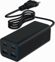 Gembird TA-UC-2A2C 2x USB-A / 2x USB-C GaN Hálózati Gyorstöltő Adapter 100W - Fekete
