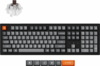 Keychron K10 Max QMK H3 Brown Switch Wireless USB-C RGB Billentyűzet HUN - Fekete/Szürke