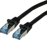 Roline S/FTP Cat6a RJ45 Patch kábel 1m - Fekete