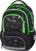 Oxybag Next Green Cube iskolatáska - Fekete/Zöld