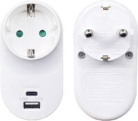 BlackBird BH1626 USB-C / USB-A Hálózati Dugalj - Fehér