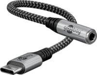 Goobay 74056 USB-C apa - 3.5mm Kacj Anya Átalakító Adapter - Szürke