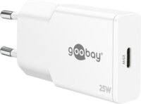 Goobay 75732 USB-C GaN Slim Hálózati Töltő Adapter Készlet 25W - Fehér (2 darabos)