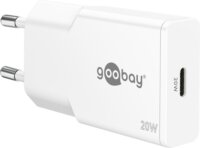 Goobay 75728 USB-C GaN Slim Hálózati Töltő Adapter Készlet 20W - Fehér (2 darabos)