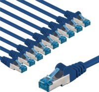 Goobay 67536 S/FTP Cat6a RJ45 Patch kábel 5m - Kék (10db/csomag)