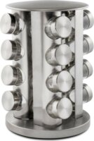 Zokura Z-1009 16 darabos fűszertartó készlet állvánnyal - inox