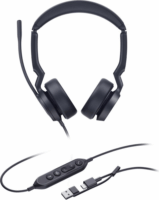 Yealink UH44 USB-C/USB-A Dual MS Teams Call Center Sztereo Headset - Fekete