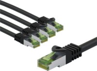 Goobay 69793 S/FTP Cat8.1 RJ45 Patch kábel 5m - Fekete (5db/csomag)