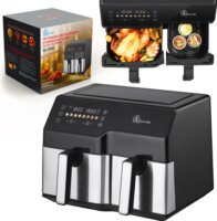 ExtraLink EX.38671 Home AirFryer Forrólevegős sütő 6L + 4L 2500 Watt - Fekete