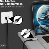 Digitus AK-300601-050-S USB-C 3.2 - S/FTP Patch Kábel 5m - Fekete