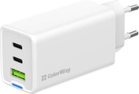 ColorWay 058PD USB-A / 2x USB-C Hálózati gyorstöltő 65W - Fehér