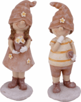 Iris dekor műgyanta álló gyerek szobor lakásdekoráció 16cm - Narancssárga (2db/csomag)