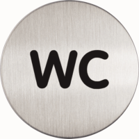 Durable Picto WC piktogram 83 mm - Ezüst
