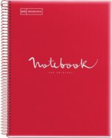 Miquelrius Emotions PP 120 lapos A5 Négyetrácsos spirálfüzet - piros