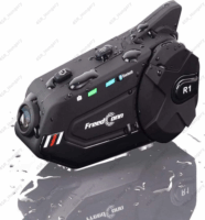 FreedConn R1 Plus E Motoros kommunikációs rendszer és Menetrögzítő Kamera - Fekete