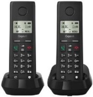 Gigaset Pure Duo 200 Wireless DECT Asztali telefon - Fekete