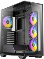 Antec C3 ARGB Midi Torony Számítógépház + 4db 120mm ARGB ventilátor - Fekete