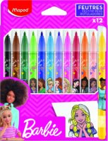 Maped Kimosható Barbie filctoll készlet 2.8 mm - Vegyes színek (12db/csomag)