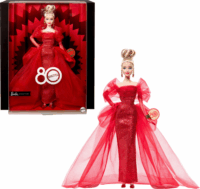 Mattel Barbie Signature 80. jubuleumi szőke baba piros ruhában