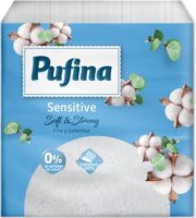 Pehart Tec Grup S.A. Pufina Sensitive 1 rétegű Szalvéta 24x24 cm - Kék mintás (90 db)