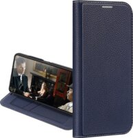 Dux Ducis Skin X2 Samsung Galaxy S23 Plus Flip Műbőr Telefontok - Sötétkék