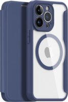 Dux Ducis Skin Pro Apple iPhone 14 Pro Flip Műbőr Telefontok - Sötétkék / Átlátszó
