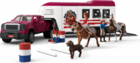 Schleich 42705 Horse Club Lakeside teherautó és pótkocsi figura szett