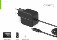 Conceptronic Ozul GaN USB-C Hálózati Gyorstöltő Adapter 67W - Fekete