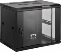 Manhattan 19" Fali rack szekrény 9U 600x600mm - Fekete
