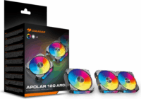 Cougar Apolar 120 ARGB 120mm PWM Rendszerhűtő Ventilátor 3db - Fekete