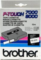 Brother Festékszalag TX231 P-Touch, 12mm fehér alapon fekete