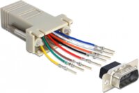 DELOCK D-SUB 9pin - RJ45 CAT5 UTP M/F adapter szet (szerelő készlet)