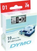 DYMO címke LM D1 alap 19mm fekete betű / víztiszta alap