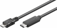 Goobay 67895 USB3.1 Type-C M - USB Micro-B M Adatkábel 0.2m Fekete