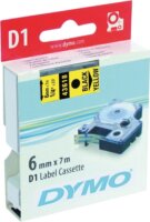 DYMO címke LM D1 alap 6mm fekete betű / sárga alap