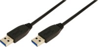 LogiLink USB 3.0 kábel A típus>A típus fekete 2m