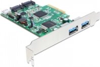 Delock PCI Express Card > 2 x external USB 3.0, 2 x internal SATA 6 Gb/s