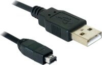 Delock kamera kábel USB-B mini 4 tűs Hirose - USB-A 1,5 m apa-apa