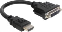 Delock 65327 HDMI apa - DVI 24+1 anya Adapter kábel 20 cm - Fekete