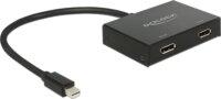 DeLOCK miniDisplayPort M - 2x DisplayPort F (4k) Adapter Fekete
