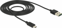 Delock Adapterkábel USB M - MicroUSB M Adapterkábel Fekete 1m