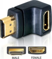 DeLOCK HDMI apa > HDMI anya 90° lefelé hajlított adapter