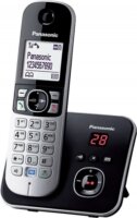 Panasonic KX-TG6821PDB DECT fehér háttérvil. kihang. üzenetrögzítős hívóazonosítós fekete telefon