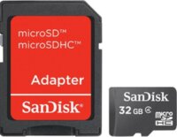 Sandisk 32GB micro SDHC Class 4 memória kártya adapterrel