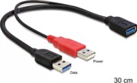 DeLOCK USB 3.0-A anya > USB 3.0-A apa + USB 2.0-A apa kábel - 30cm