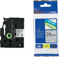 Brother TZEM951 P-Touch Feliratozógép szalag 24 mm ezüst alapon fekete, tartós matt laminált