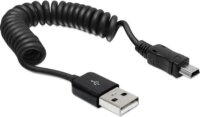 Delock Cable USB 2.0-A male > USB mini male coiled cable